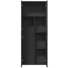 Elegante hoge kast van bewerkt hout die gemakkelijk schoon te maken - Opbergkasten & lockerkasten