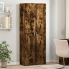 Elegante hoge kast van bewerkt hout die gemakkelijk schoon te maken - Gerookt eiken / 1 - Opbergkasten & lockerkasten