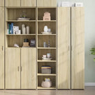 Elegante hoge kast voor bestaande interieur makkelijk schoon te houden - Sonoma eiken / 1 - Dressoirs & buffetkasten
