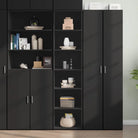 Elegante hoge kast voor bestaande interieur makkelijk schoon te houden - Zwart / 1 - Dressoirs & buffetkasten