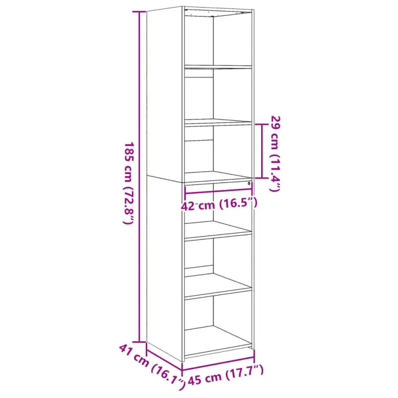 Elegante hoge kast voor bestaande interieur makkelijk schoon te houden - Dressoirs & buffetkasten