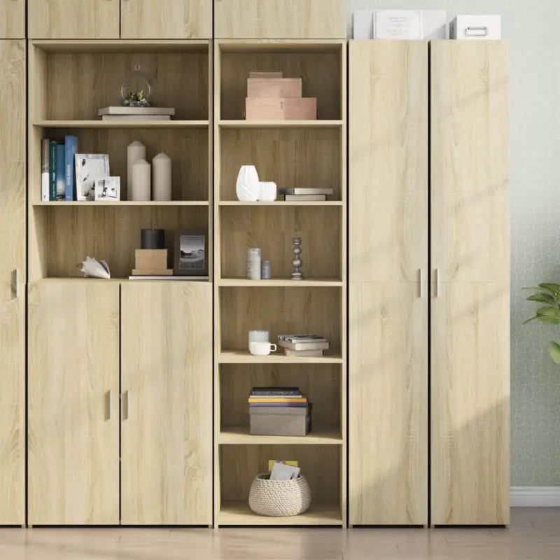 Elegante hoge kast voor je bestaande interieur gemakkelijk schoon te maken - Sonoma eiken / 1 - Dressoirs & buffetkasten