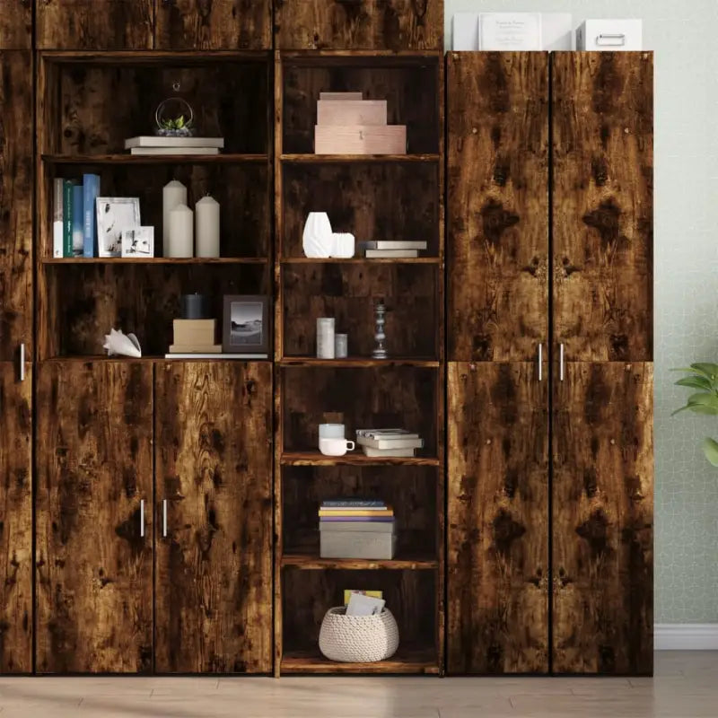 Elegante hoge kast voor je bestaande interieur gemakkelijk schoon te maken - Gerookt eiken / 1 - Dressoirs &