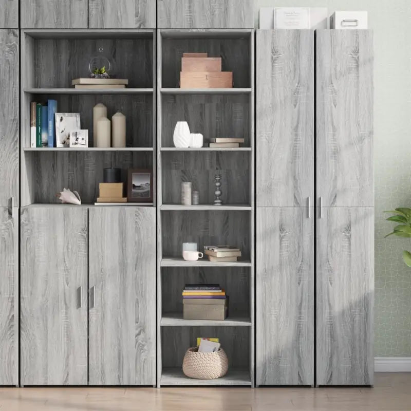 Elegante hoge kast voor je bestaande interieur gemakkelijk schoon te maken - Grijs sonoma / 1 - Dressoirs & buffetkasten