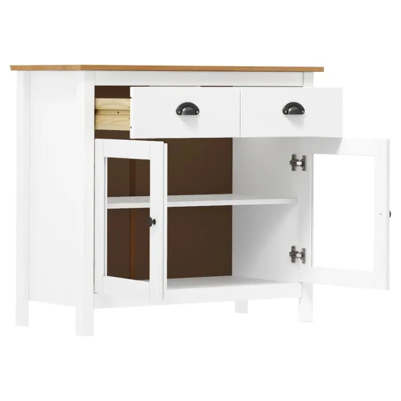 Elegante houten dressoir van massief grenenhout voor een georganiseerd interieur - Dressoirs & buffetkasten
