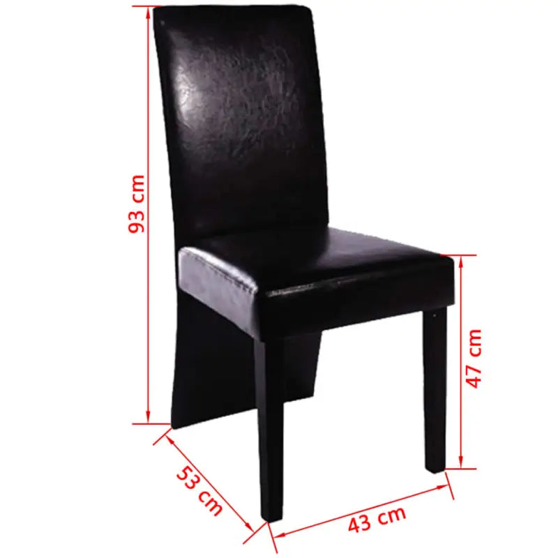 Elegante kunstlederen eetkamerstoelen met tijdloos design - Eetkamerstoelen