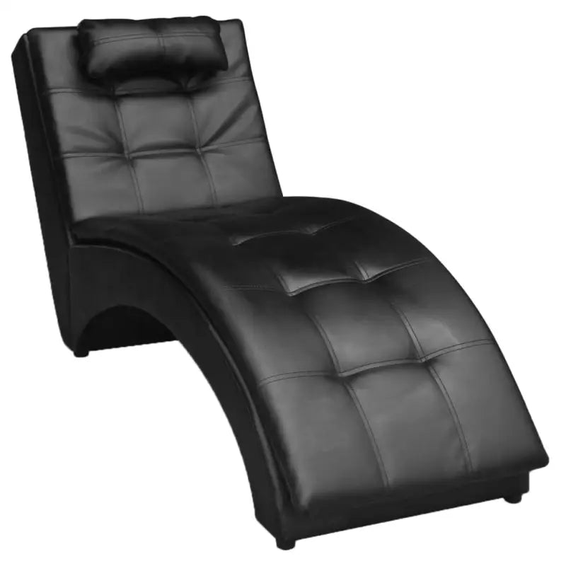 Elegante luxe chaise longue met stalen poten en modern design - Zwart / 1 - Chaises longues