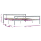 Elegante metalen bedframe met stevige ondersteuning - Bedden & bedframes