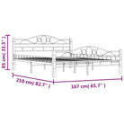 Elegante metalen bedframe met stevige ondersteuning - Bedden & bedframes