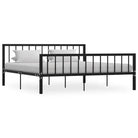 Elegante metalen bedframe met stevige ondersteuning - Zwart / 180 x 200 cm - Bedden & bedframes