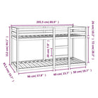 Elegante metalen stapelbed met massief grenenhout voor compacte kamers - Bedden & bedframes