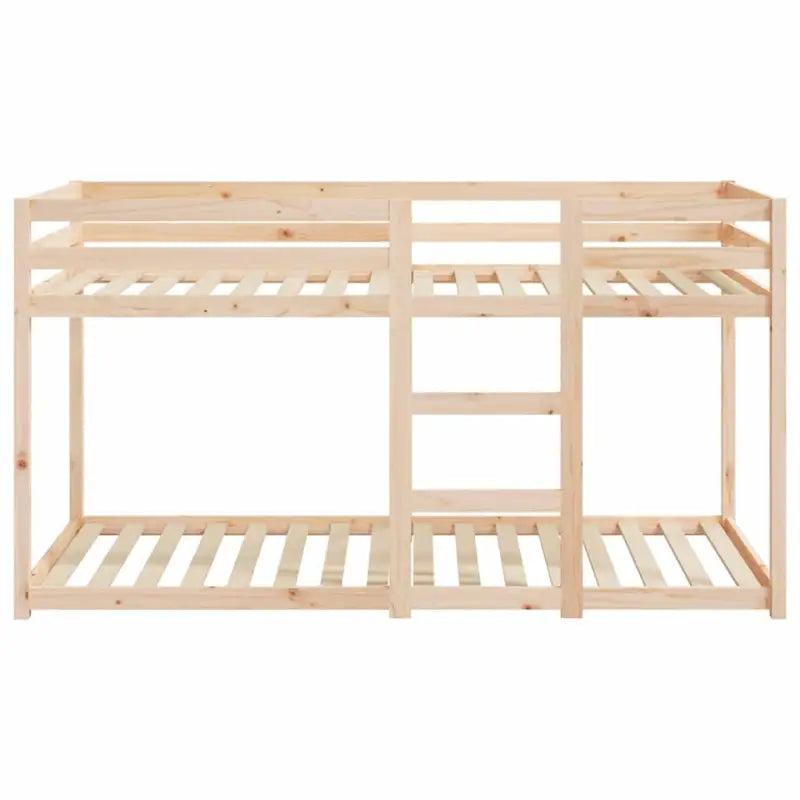 Elegante metalen stapelbed met massief grenenhout voor compacte kamers - Bedden & bedframes