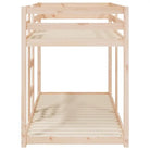 Elegante metalen stapelbed met massief grenenhout voor compacte kamers - Bedden & bedframes
