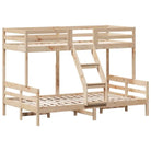 Elegante metalen stapelbed met massief grenenhout voor kleine kamers - Bedden & bedframes