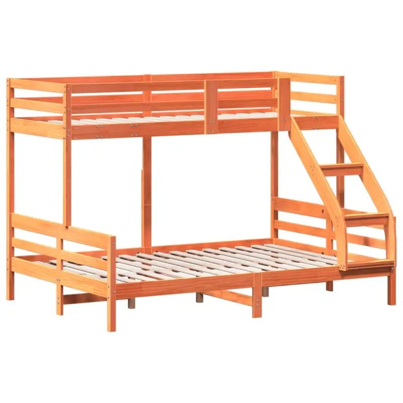 Elegante metalen stapelbed met massief grenenhout voor kleine kamers - Bedden & bedframes