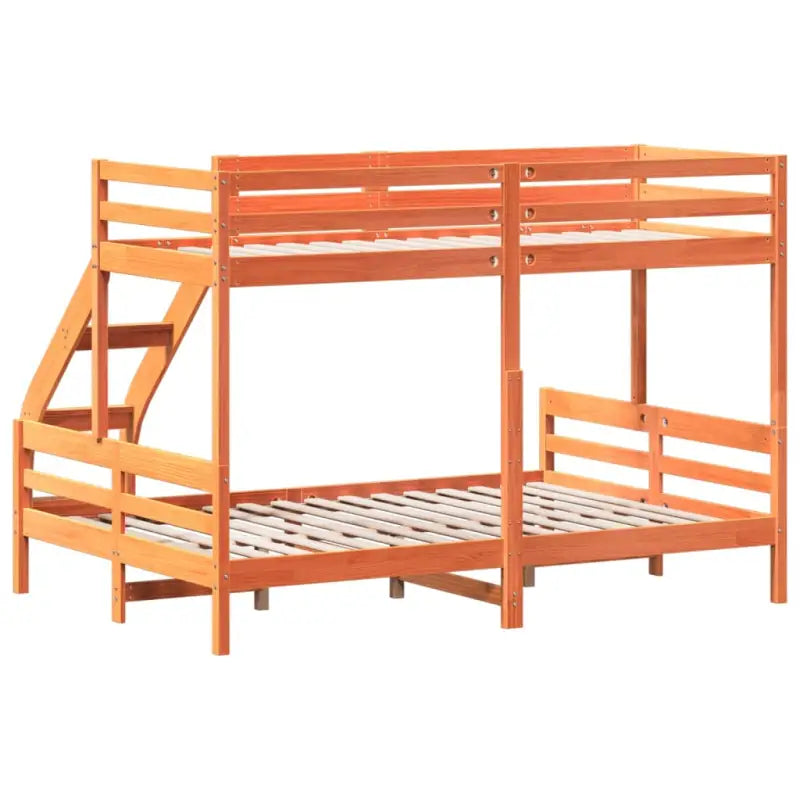 Elegante metalen stapelbed met massief grenenhout voor kleine kamers - Bedden & bedframes