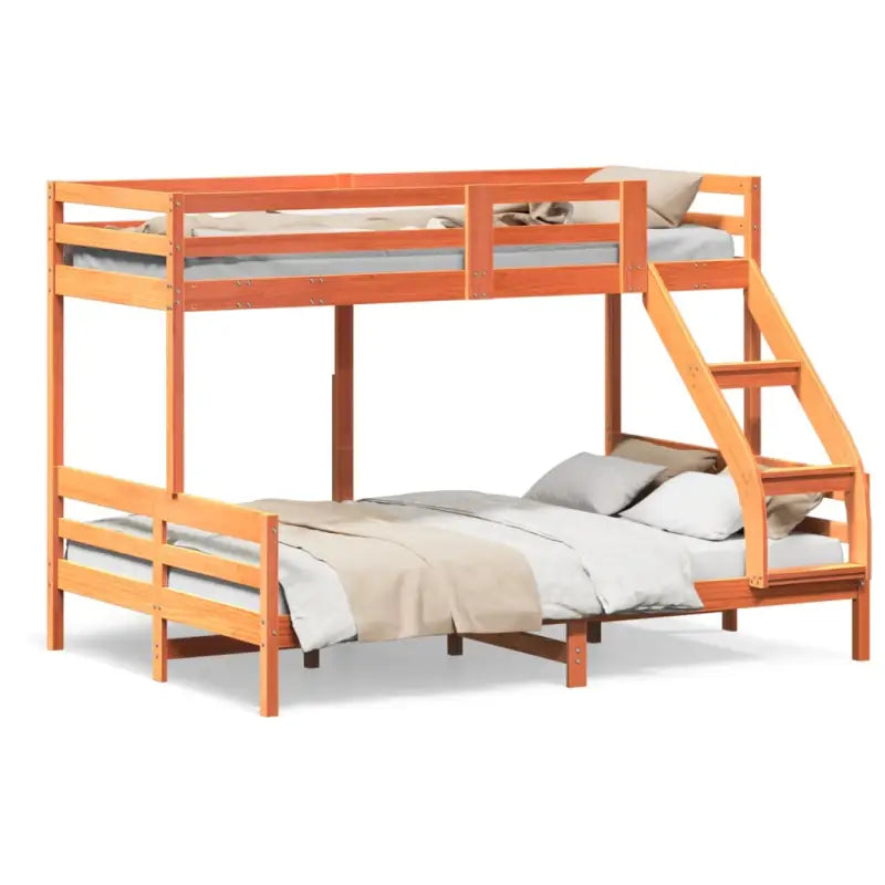 Elegante metalen stapelbed met massief grenenhout voor kleine kamers - Bedden & bedframes