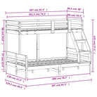 Elegante metalen stapelbed met massief grenenhout voor kleine kamers - Bedden & bedframes
