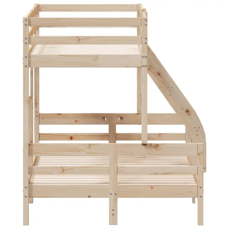 Elegante metalen stapelbed met massief grenenhout voor kleine kamers - Bedden & bedframes