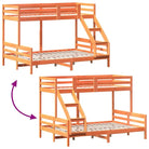 Elegante metalen stapelbed met massief grenenhout voor kleine kamers - Bedden & bedframes