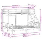 Elegante metalen stapelbed met massief grenenhout voor kleine kamers - Bedden & bedframes