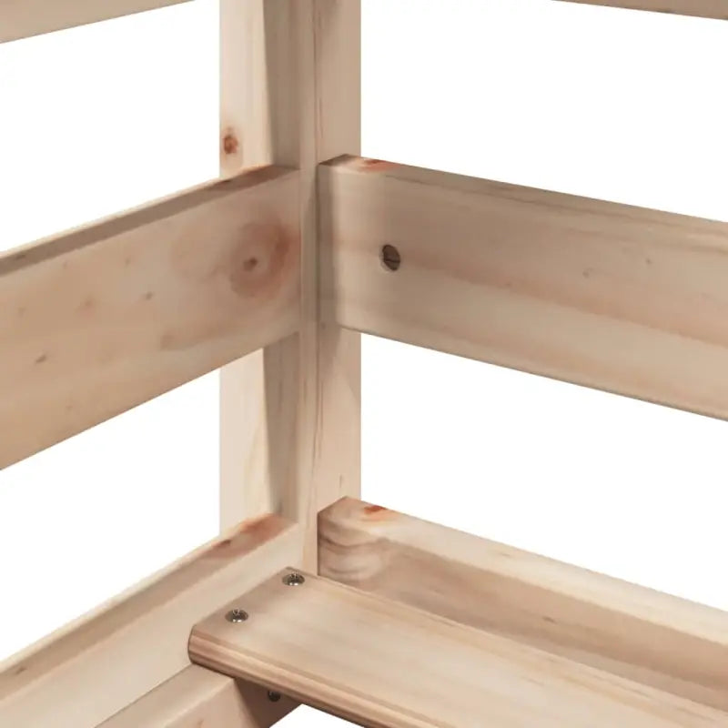 Elegante metalen stapelbed met massief grenenhout voor kleine kamers - Bedden & bedframes