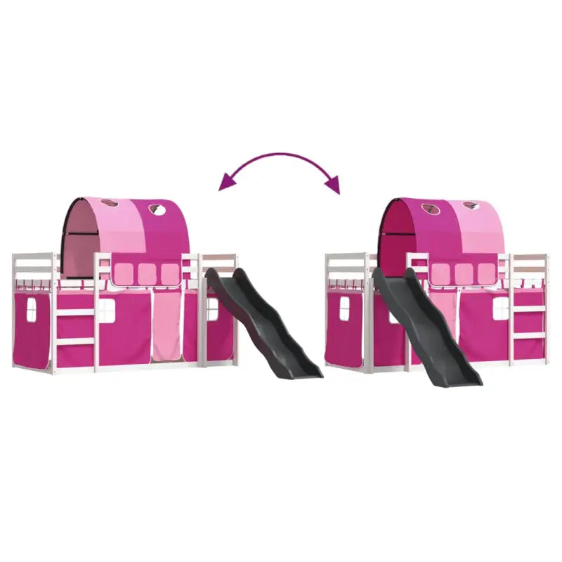 Elegante metalen stapelbed van massief grenenhout voor compacte kamers - Bedden & bedframes