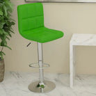 Elegante moderne barkrukken met kunstlederen zitting en rugleuning - Groen / 1 - Barkrukken