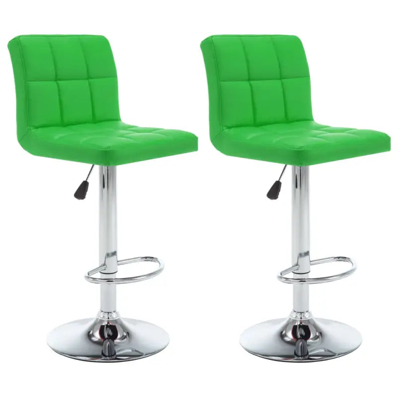 Elegante moderne barkrukken met kunstlederen zitting en rugleuning - Groen / 2 - Barkrukken