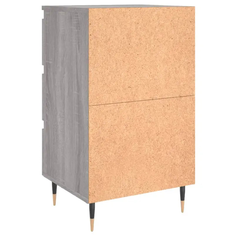 Elegante nachtkastjes van bewerkt hout in grijs Sonoma Eiken stijl - Nachtkastjes