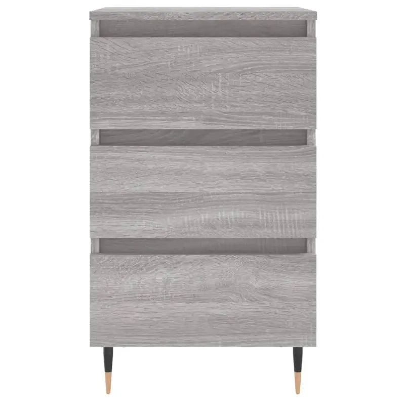 Elegante nachtkastjes van bewerkt hout in grijs Sonoma Eiken stijl - Nachtkastjes