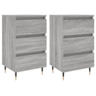 Elegante nachtkastjes van bewerkt hout in grijs Sonoma Eiken stijl - Nachtkastjes
