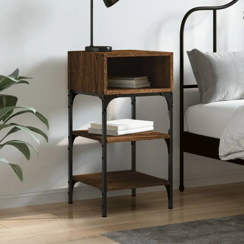 Elegante nachtkastjes van duurzaam bewerkt hout - bruin eikenkleur / 1 - Nachtkastjes