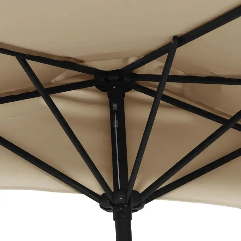 Elegante parasol met aluminium paal en stalen baleinen voor schaduw - Parasols en zonneschermen