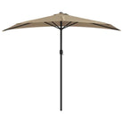 Elegante parasol met aluminium paal en stalen baleinen voor schaduw - Parasols en zonneschermen