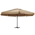 Elegante parasol met aluminium paal voor shade en uv-bescherming - Taupe / 600 cm / 1 - Parasols en zonneschermen