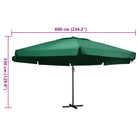 Elegante parasol met aluminium paal voor shade en uv-bescherming - Parasols en zonneschermen