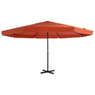 Elegante parasol met aluminium paal voor shade en uv-bescherming - Terracotta / 500 cm / 1 - Parasols en zonneschermen