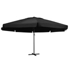 Elegante parasol met aluminium paal voor shade en uv-bescherming - Zwart / 500 cm / 1 - Parasols en zonneschermen