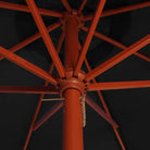 Elegante parasol met houten paal voor schaduw en uv-bescherming - Parasols en zonneschermen