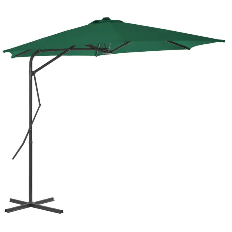 Elegante parasol met stalen paal en 360 graden draaien voor schaduw - Lichtgroen / 1 - Parasols en zonneschermen