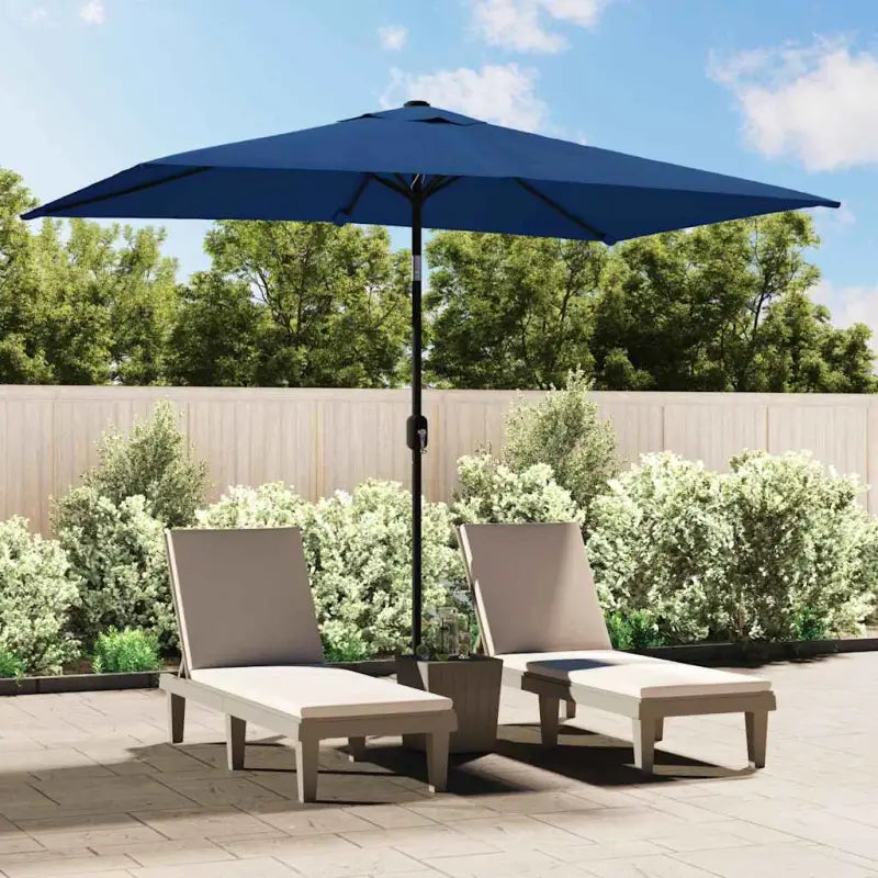 Elegante parasol met stalen paal voor schaduw en uv-bescherming - Azuurblauw / 1 - Parasols en zonneschermen