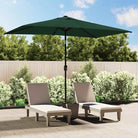 Elegante parasol met stalen paal voor schaduw en uv-bescherming - Groen / 1 - Parasols en zonneschermen
