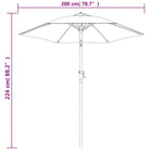 Elegante parasol voor bevestiging op standaard of tafelmetgat - Parasols en zonneschermen