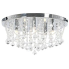 Elegante plafondlamp met kristallen en glinsterende kralen - 45 x 22 cm / 1 - Lampen