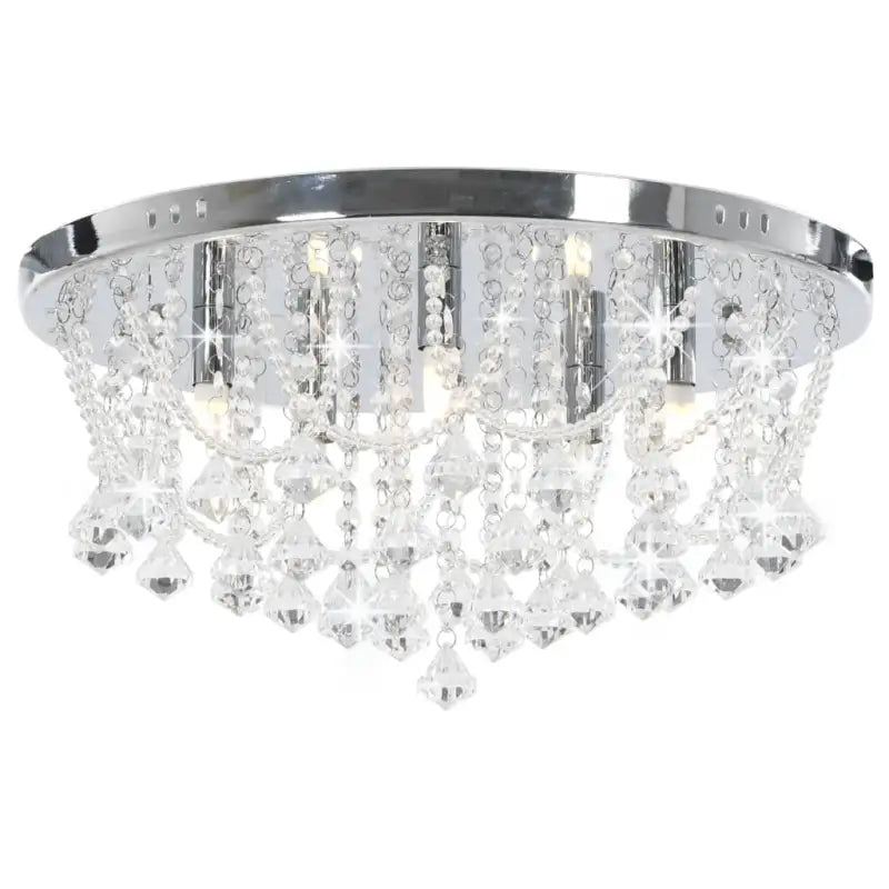 Elegante plafondlamp met kristallen en glinsterende kralen - 45 x 22 cm / 1 - Lampen