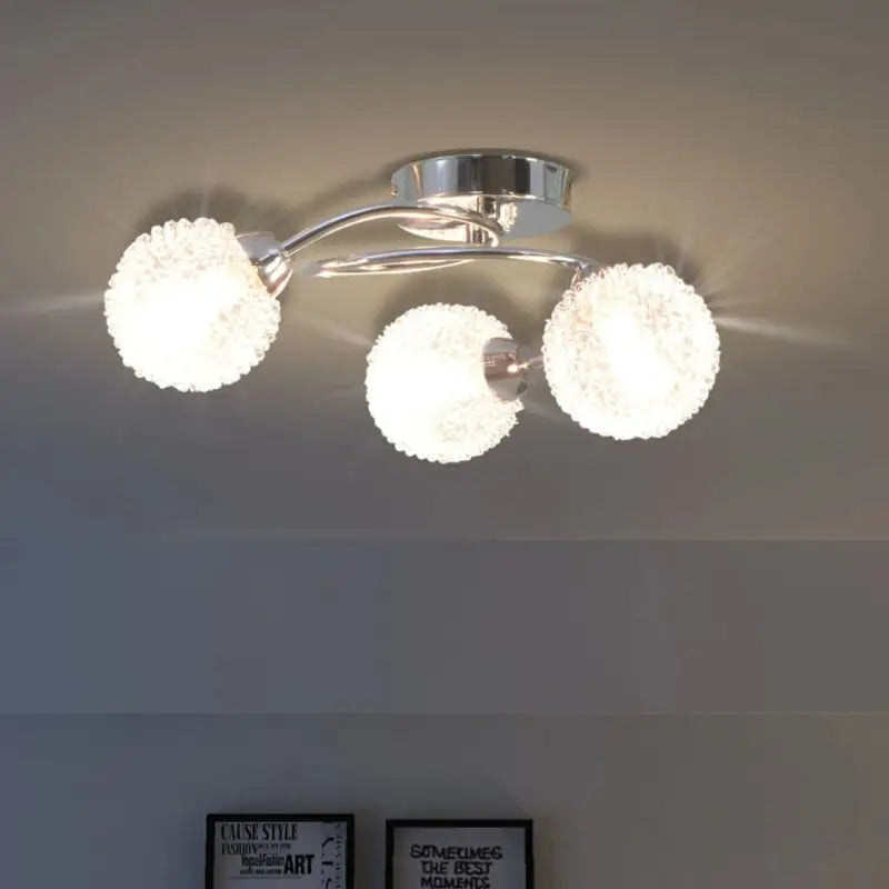 Elegante plafondlamp met metalen basis en spiraamse armen - 1 / 3 / with led bulbs - Plafondlampen