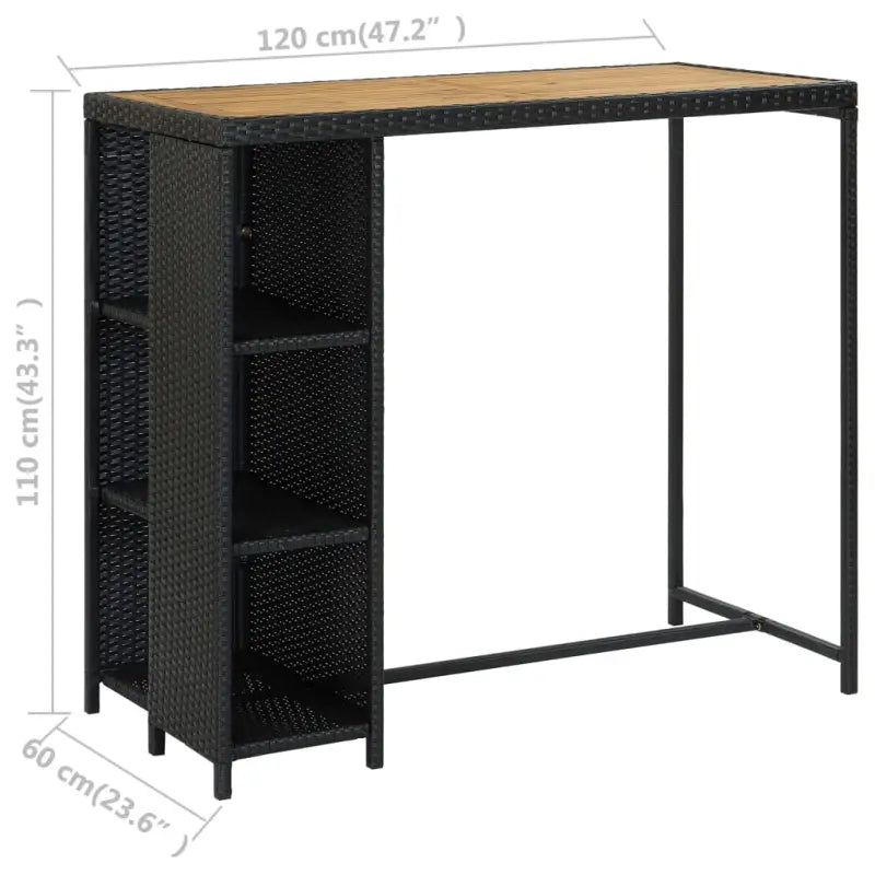 Elegante poly rattan barset voor tuin patio of terras - Tuinsets