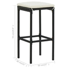 Elegante poly rattan barset voor tuin patio of terras - Tuinsets