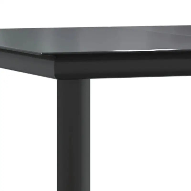 Elegante poly rattan tuinset met gehard glas in zwart materiaal - Tuinsets